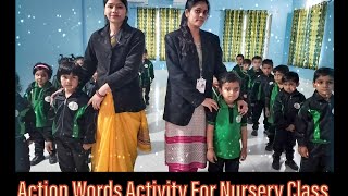 🤡🤗 Action Words Activity For Small Students 💯💥 || Nursery Class Learning Activity 🪅✨ #nursery