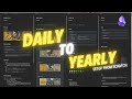 Obsidian Daily Note roll-up (Weekly, Monthly, Quarterly, and Yearly) - Full setup from scratch!