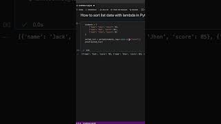 How to sort list data with lambda in Python