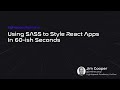 Styling React with SASS: A Beginner's Guide | React Tutorial for Beginners