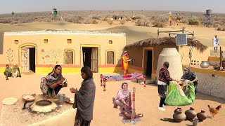 Desert Woman Morning Routine in Winter | Village Life Pakistan | Village Food | Primitive Life