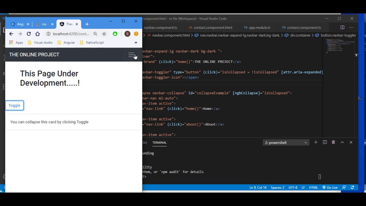 Navbar Collapse Not Working In Angular 9 2020 - YouTube