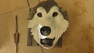 Vitreous Enamel and Copper: A Husky called Torak.