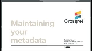 Maintaining Your Metadata Webinar