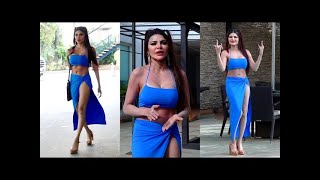 Sherlyn Chopra Looking Stunning In Blue Dress Spotted @ Juhu #sherlynchopra #trending #entertainment