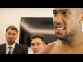 ANTHONY JOSHUA & STORMZY DISCUSS WHYTE KO, RING INVASION & NO HAND SHAKES  EXCLUSIVE FOOTAGE