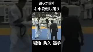 滑らかな右 堀池 典久 選手 #karate #shorts