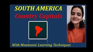 World Country Capitals: SOUTH AMERICA (दक्षिण अमेरिका के देश एवं राजधानियाँ) - with easy tricks
