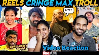 Instagram Cringe Reels Troll Video Reaction😜🤭😁🤣 | Meme Studio's  | Tamil Couple Reaction