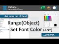 Set Cell Font Color with Range.Font.Color & RGB - Excel VBA