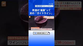 ビール1杯で高まる大腸がんリスク、厚労省が初の「飲酒ガイドライン」、“健康的に”お酒を飲むには？【Nスタ解説】｜TBS NEWS DIG#shorts