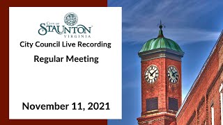 November 11, 2021 Staunton City Council Regular Meeting