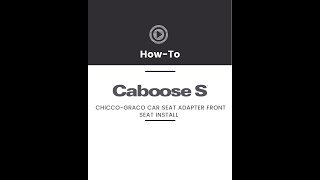 Joovy How-To Install Chicco-Graco Car Seat Adapters.