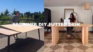 Beginner Friendly DIY Flutted Desk Build! 😍