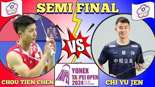 (SF)(TPE)Chou Tien Chen VS (TPE)Chi Yu Jen🔥💪‼️#taipeiopen2024