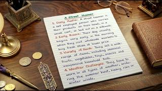 The Life of a Street Hawker Paragraph for Class 10 | 10 Lines in Easy Words