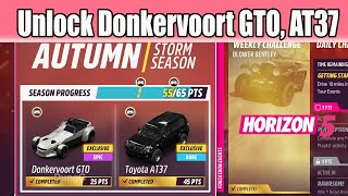 Forza Horizon 5 Festival Playlist Autumn season Series 3: Donkervoort GTO, Toyota AT37