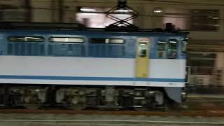 カラシにヘッドマーク付き！ つくばエクスプレスTX甲種輸送  EF65 2127+TX3000形 @大船