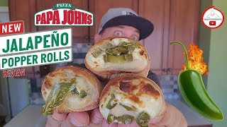 Papa John's® Jalapeño Popper Rolls Review! | 🌶️🔥😰