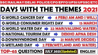 Important Days and Themes 2021 | National/International Days 2021 | Important Dates | HVS STUDIES |