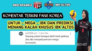 Komentar terkini fans korea untuk mega red sparks dan ibk altos #volikorea #megatron