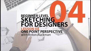 How to  Draw ONE POINT PERSPECTIVE. Sketching for Product Designers  Tutorial.  Beginner01