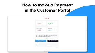 How to make a Payment in the Customer Portal