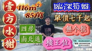 【二手筍盤】源通壹方水榭一綫臨深，單價7千起，116m² 85萬，無個稅，樓王位四房南北通#大亞灣#惠州#惠州樓盤#深圳#港人置業#港人#惠州房產#地產#realestate#熱門#二手筍盤 #大樓