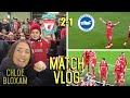 MO SALAH SCORES STUNNER IN INSANE ANFIELD ATMOSPHERE FOR COMEBACK WIN! | Liverpool 2-1 Brighton|Vlog