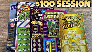 $100 Session | From $5 to $50 Tickets | Texas Lottery Scratch Off Tickets