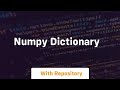 numpy dictionary