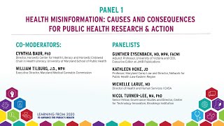 PHRM 2021 Panel 1: Health Misinformation: Causes & Consequences for Public Health Research & Action