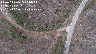 Yellville, Arkansas, Tornado Damage Views by Drone, February 7, 2019