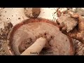 fantastic 😍 crispy gritty brown dirt 4 types of dry and water crumbling dipping satisfying asmr