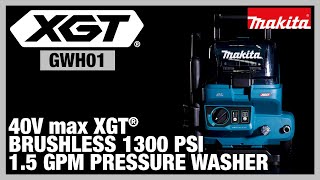 40V max XGT® 1300 PSI 1.5 GPM Pressure Washer (GWH01)