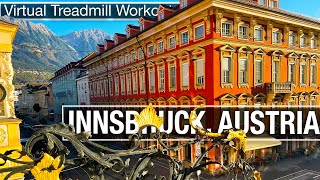 City Walks 4k - Innsbruck, Austria Walking Tour and Virtual Treadmill Walk in Autumn morning