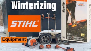 How to winterize Stihl weed eater, Stihl leaf blower, Stihl chainsaw, Stihl hedge trimmer.