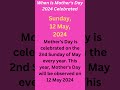 when is mother s day 2024 celebrated mother s day 2024 📅 calendar 365 📅