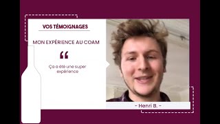 [Témoignages sur le Coam] – ça a été une super expérience - Henri Bortoli (WSET 2)