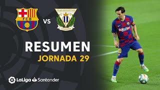Resumen de FC Barcelona vs CD Leganés (2-0)