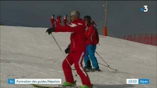 Des guides Népalais apprennent à skier à Chamonix