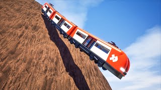 Lego Trains vs Cliff | Brick Rigs