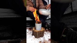 DIY Rocket Stove: Winter Camping Cooking Made Easy #bushcraft #camping #bushcraftsurvival #survival