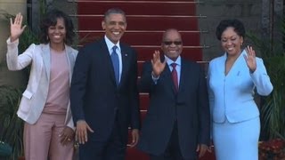 Obama lauds 'improving' Mandela in S. Africa