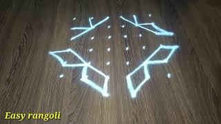 6 ते 6 ठिपक्यांची दररोज काढण्यासाठी छोटीशी रांगोळी/Daily rangoli/Dotted rangoli/Bigginers rangoli#