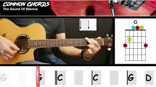 The Sound Of Silence (ver2) - Simon & Garfunkel | EASY GUITAR | Common Chords