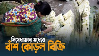 পাহাড়ে নিষেধাজ্ঞার মধ্যেও বাঁশ কোড়ল বিক্রি | bamboo sale | Hill |