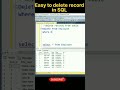 Delete Record From Table  #sql #sqlserver #shorts #shortsvideo #shortsfeed