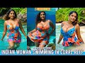 Indian Woman Swimming in Coral Reef | AI-Generated Fashion Photoshoot #beachlife #beachvibes #coral