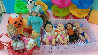 shalini taking care of 4babies Mini green food மகிழ்ச்சியான நேரம் பகுதி 772l kalai malar barbie